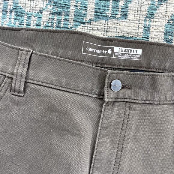 Carhartt Men's Relaxed Tapered Rigby Canvas Jogger Pants - Size 38 - Picture 4 of 9